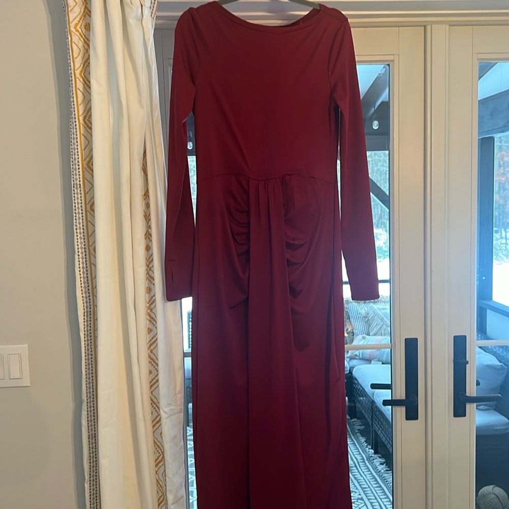 Red long sleeve dress